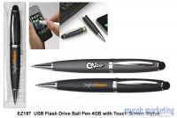 USB Flash Drive Ball Pen 4GB with Touch Screen Stylus