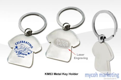 T Shirt Metal Key Holder - Chrome Finish