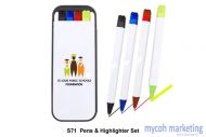 Pens & Highlighter Set